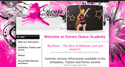 Desktop Screenshot of encoredanceacademyde.com